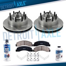 Rwd Front Brake Rotors Ceramic Pads For Ford F-250 F-350 Super Duty 2-wheel Abs