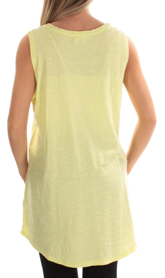 VINCE CAMUTO Womens Yellow Sleeveless Scoop Neck Top Size XS eBay