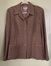 RARE VINTAGE Talbots Collection Made in Italy Women s Tweed Blazer size 16