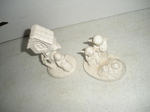 Juego de dos estatuillas de Goebel sin pintar hechas en Alemania Occidental 5"" y 3 1/2"" de alto - Imagen 2 de 7