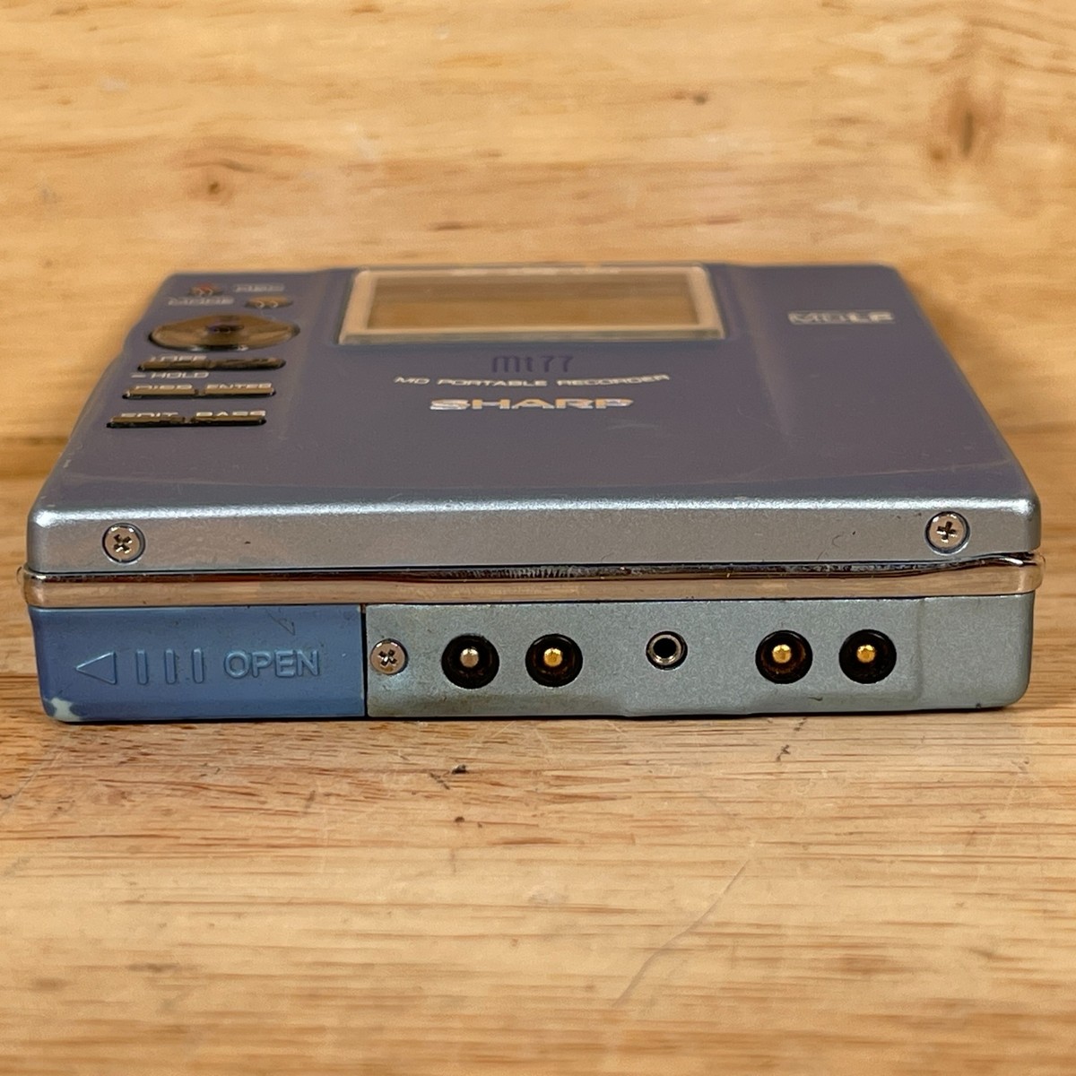 Sharp MD-MT77-A Blue Digital Display MDLP Portable Mini Disc