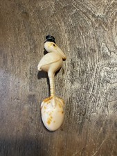 Vintage Plakie Celluloid Hard Plastic Stork On Egg Baby Rattle Nursery