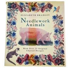 Needlework Animals by Elizabeth Bradley HC 25 Charted Designs cross stitch