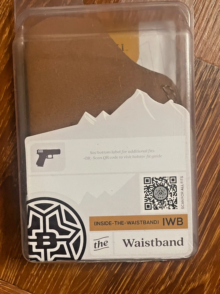 New Bianchi model 6 18026 size 11 rust suede leather IWB glock 19 23 Holster Tan - Image 2 of 4