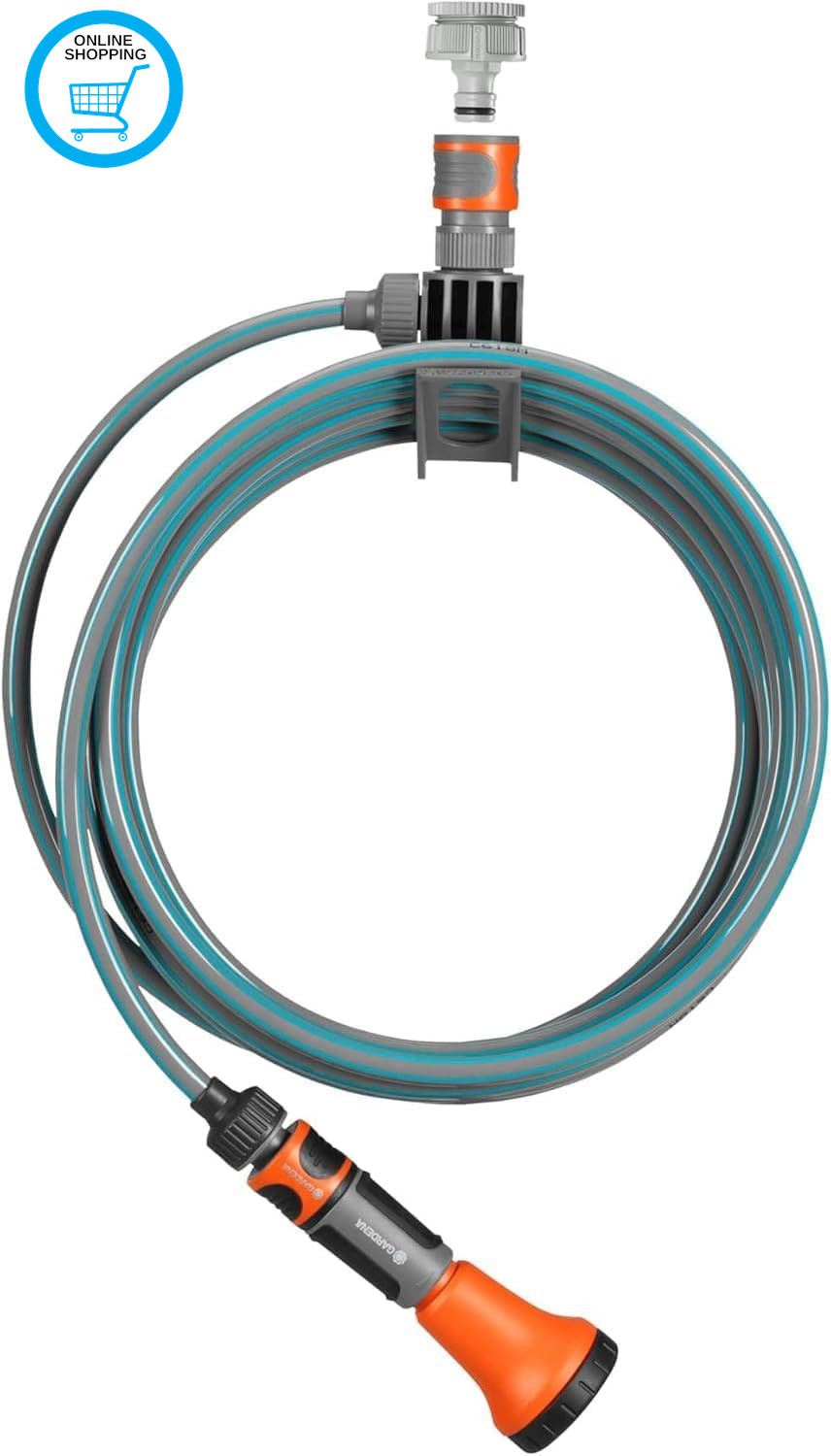 City Gardening Terrace Spiral Hose 7.5 M: Garden Hose with Integrated Hose Holde