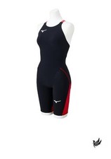 Mizuno Swimming One Piece Swimsuit GX/SONIC LITE Half Suit Girls Black/Red 130