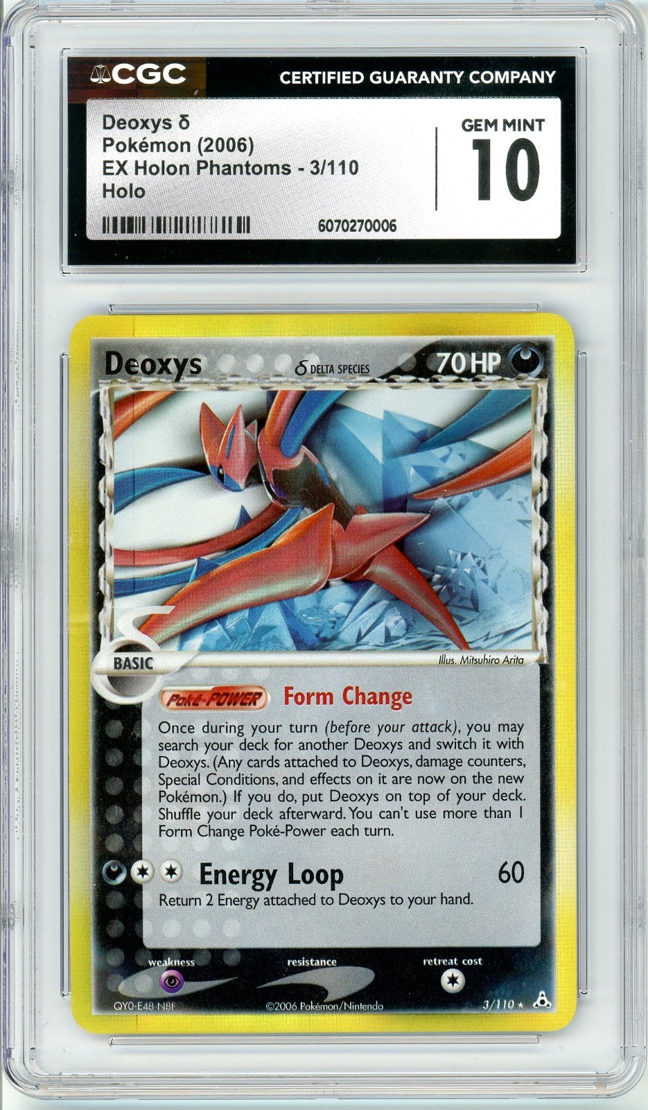 Pokemon Deoxys #3 EX Holon  Phantoms Holo CGC 10 Gem Mint
