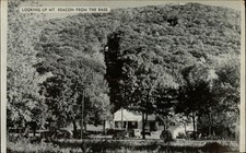 Mt Beacon New York ~ incline railroad & ase station ~ 1940s cars ~ postcard