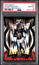 2024 PANINI SELECT BLACK & RED SHOCK #25 CALEB WILLIAMS ROOKIE RC PSA 10