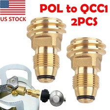 2PCS POL to QCC1 Propane Tank Adapter 100 lbs...