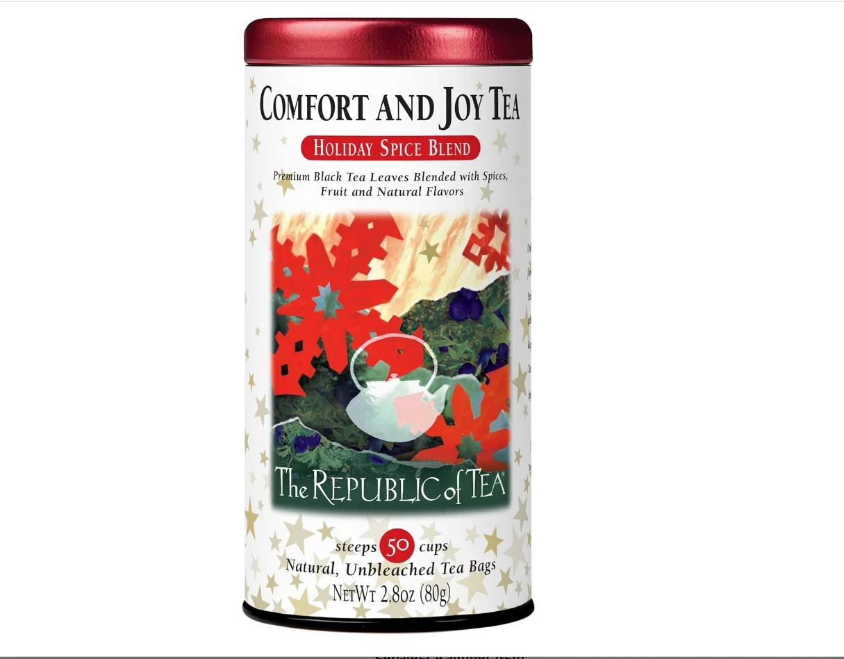 The Republic of Tea – Comfort and Joy Tea, Holiday Spice Blend, 50 Tea Bags