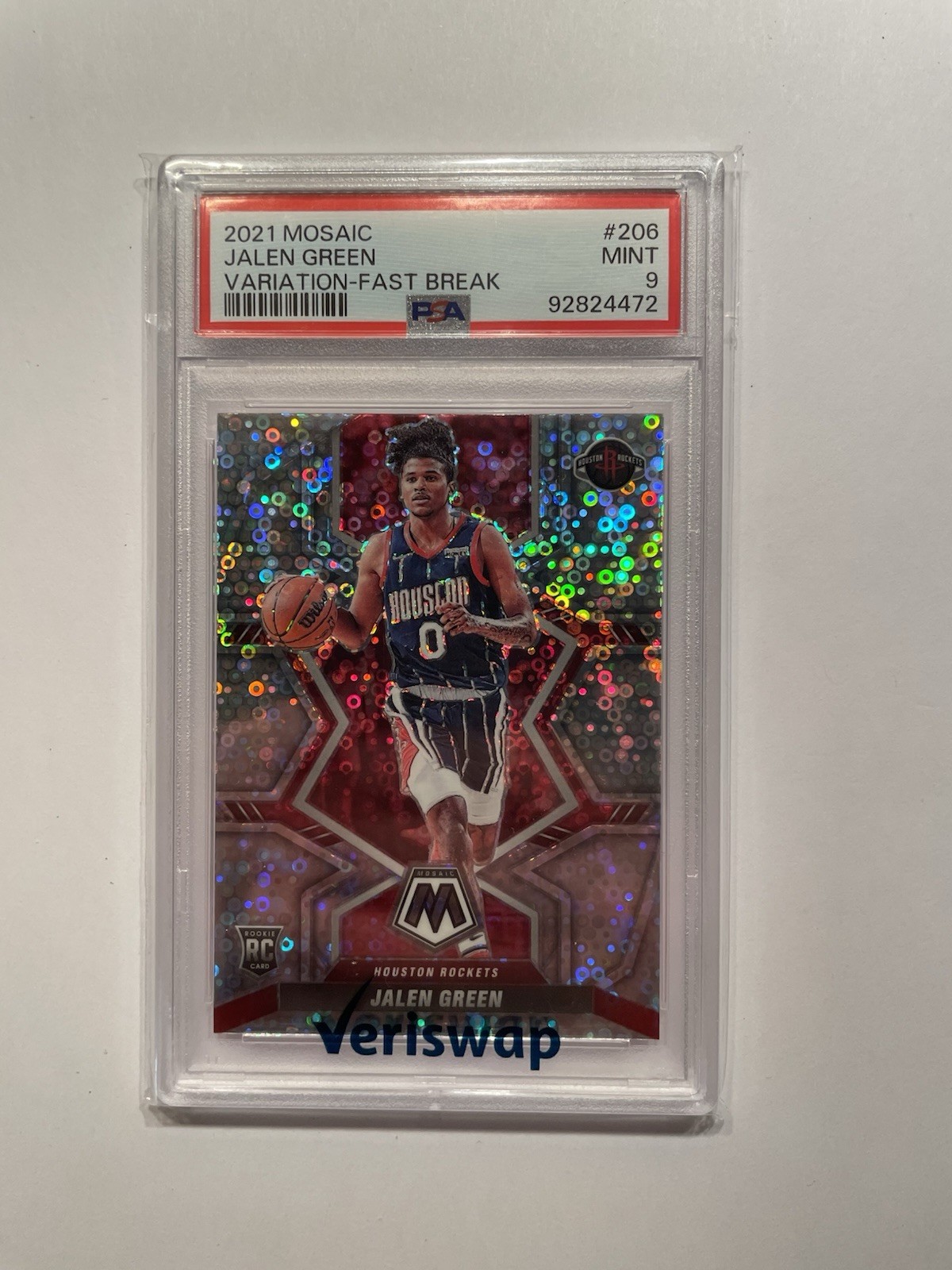 Jalen Green 2021-22 Panini Mosaic #206 Image Variation Fast Break ROOKIE - PSA 9