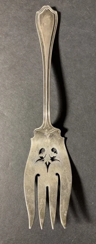 Antique Reed & Barton Hepplewhite Sterling Silver Serving Fork 57g Mono