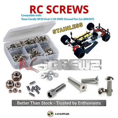 RCScrewZ Stainless Screw Kit cor018 for Corally SP10 Oval Onroad (#00107) | KIT
