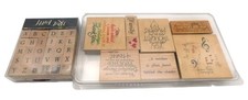 Scrapbook Rubber Stamps Lot Alphabet Inspirational Messages Faith Stampendous