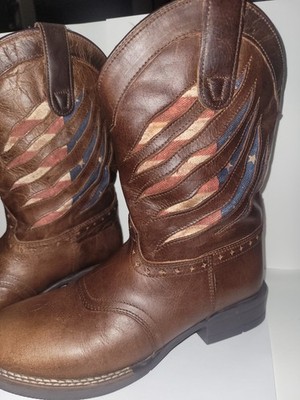 Cody James Boys' Ripped Flag Western Boots - Broad Square Toe