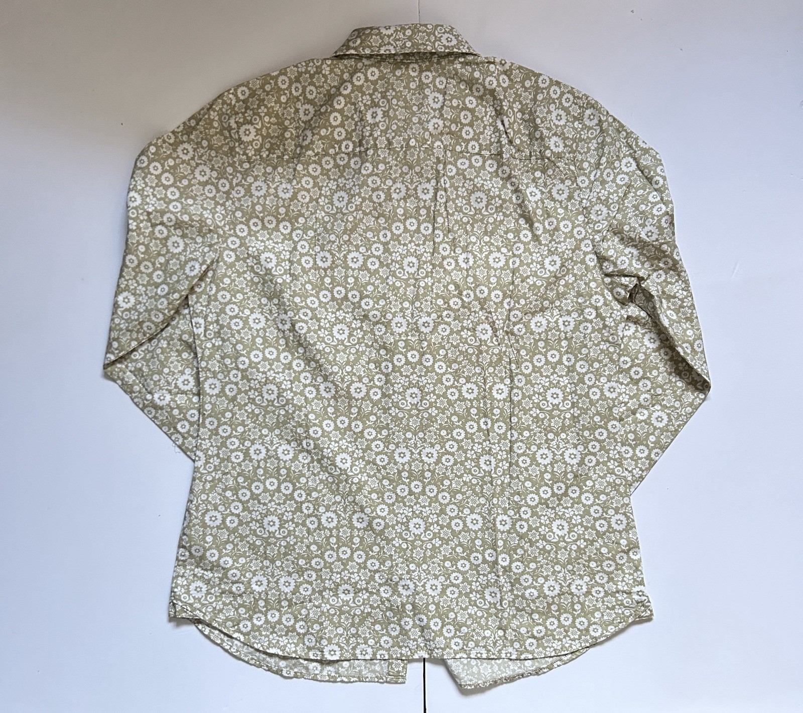 Crew Clothing Company Womens Floral Shirt UK 12 Beige Cotton Button Up RRP £59 image 8