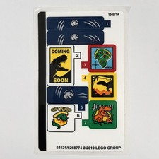 LEGO STICKER SHEET 75934 Dilophosaurus On The Loose Jurassic World Decals