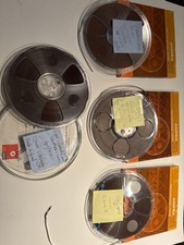 Lot of 4 Ampex 351 2400 Ft Reel to Reel Tapes 7" With Rock Music