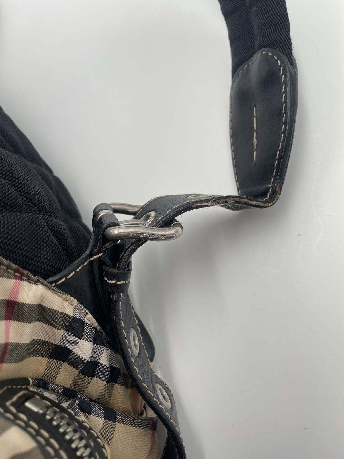 Burberry Large Checkered Canvas Backpack Authentic - image 24