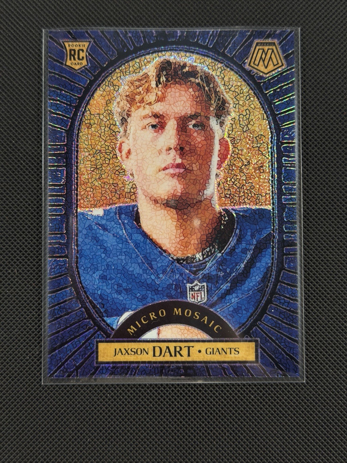 Jaxson Dart Rookie Card Micro Mosaic Panini 2025 Mosaic Football #6 CASE HIT