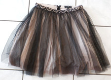 Sequin Hearts Black Tulle Overlay Skirt Party Fairy Goth Size 5 Jr H625