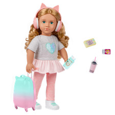      Our Generation 18" Doll with Luggage and Travel Set - NEW