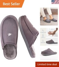 Men's 80D High Density Memory Foam House Slippers, Indoor Outdoor Slip On Clo...