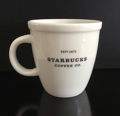 Starbucks Barista 2001 Coffee Co Black Letters White Ceramic Mug 18 Oz Mint C