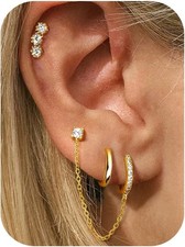 14K Gold Plated Earrings for Women - Hypoallergenic Earrings Set for