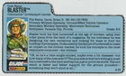 GI Joe ARAH 1987 BLASTER v.1 Battle Force 2000 - File Card