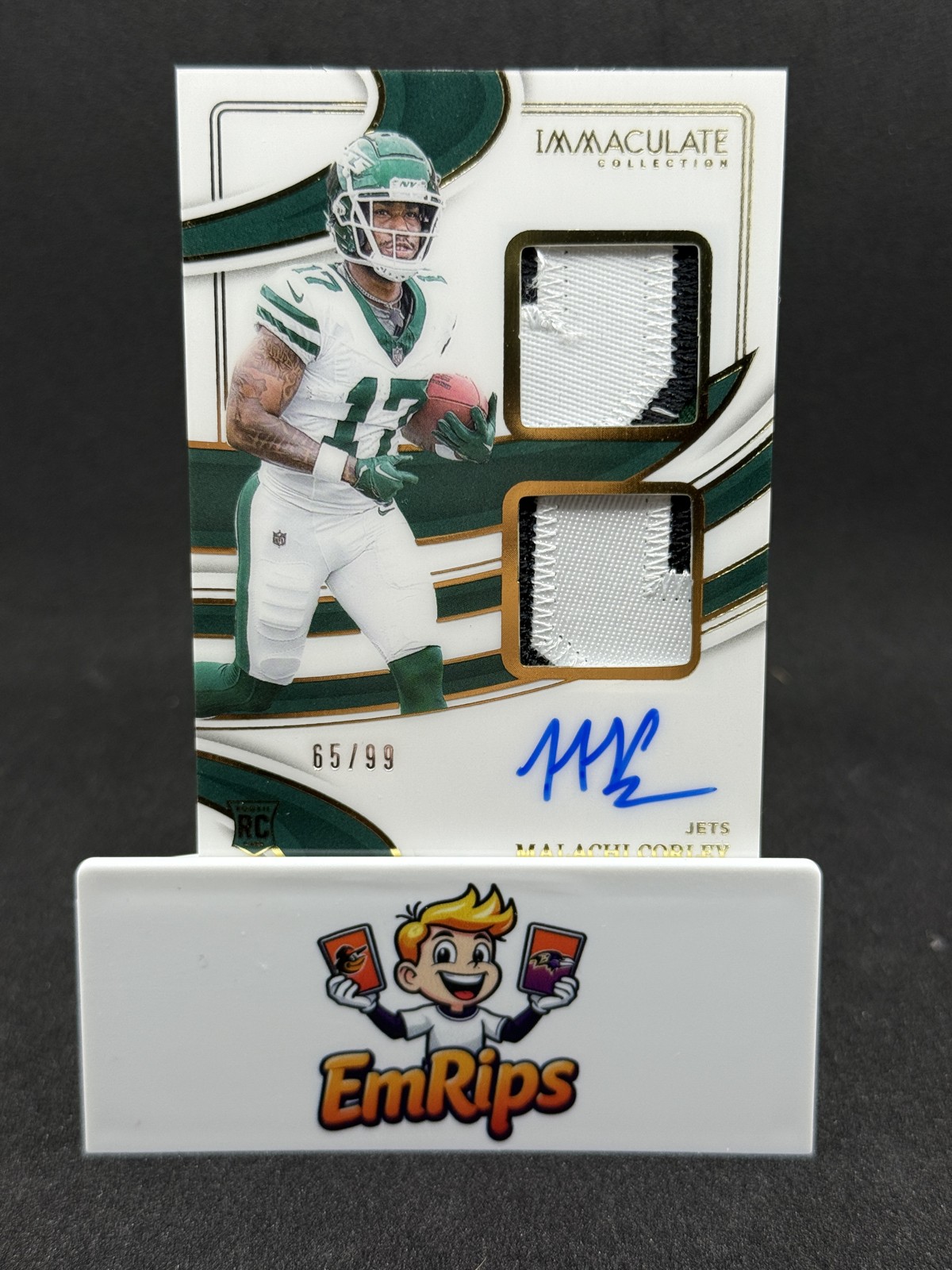 Malachi Corley Panini Immaculate Collection Immaculate Signature Patches Rookie #ISPRMCY Base