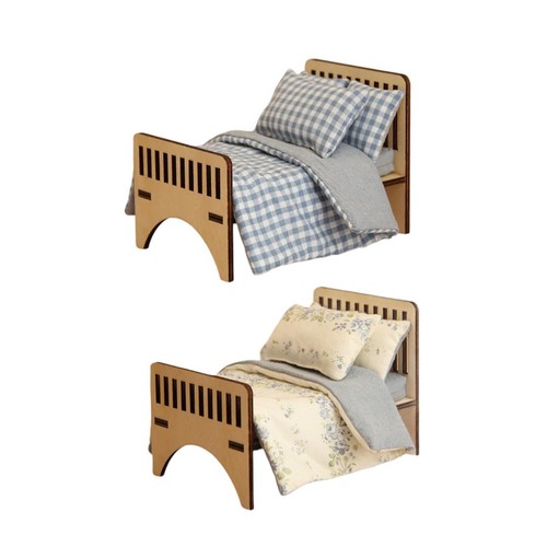 1:12 maison de poupée meubles de chambre à coucher miniatures lit de