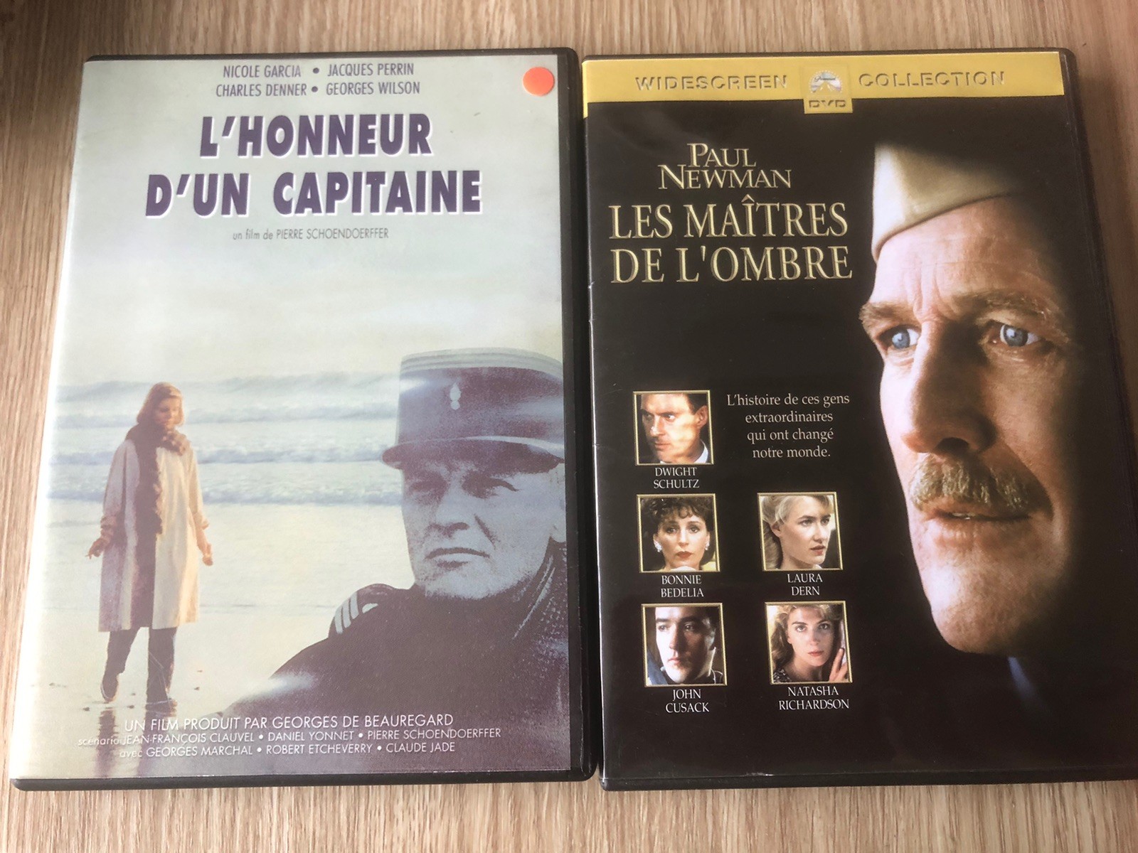LOT 2 DVD FILM LES MAÎTRES DE L’OMBRE + L’HONNEUR D’UN CAPITAINE VF PAUL NEWMAN