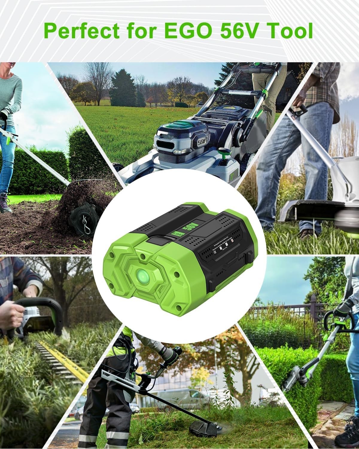 For EGO Power 56V 5Ah Lithium Ion Battery+ BA4200 BA2800T LB4800 W/ Fuel Gauge