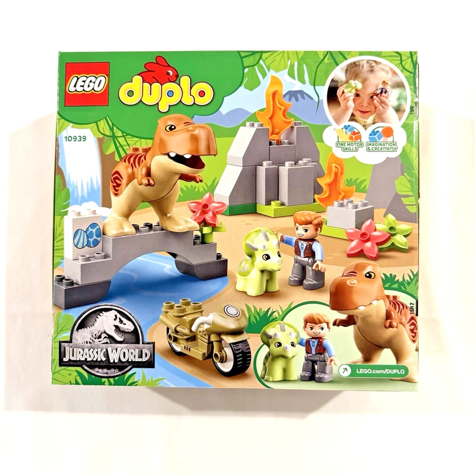 LEGO DUPLO 10939 T. rex y Triceratops Dinosaurio Breakout Juego Retirado Nuevo Precintado Foto 2 de 2