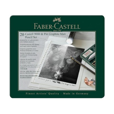 16 PCS Graphite Pencil Pitt Mat 8 PCS 9000 8 PCS Tin Drawing Art Supply Set