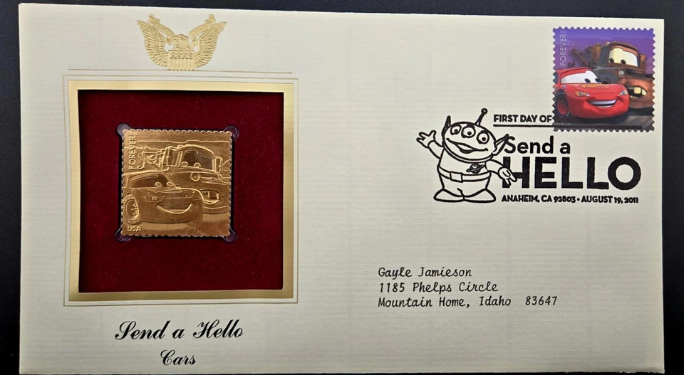 Cars Gold Edition USPS Stamp First Day Issue August 2011 - Image 4 of 4