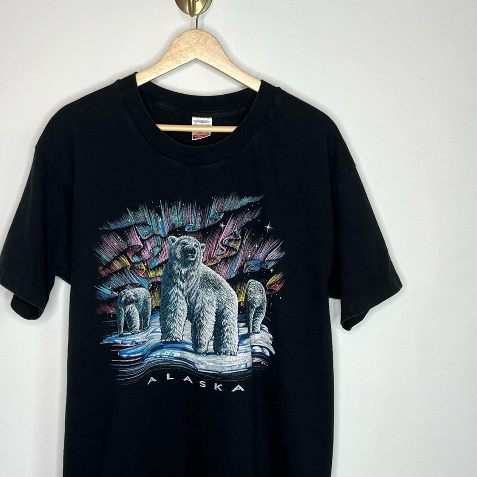 VTG Alaska Polar Bear Graphic Tee Sz XL