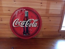 Coca-Cola Double Sided Advertising  27 1/2 Inch Diameter