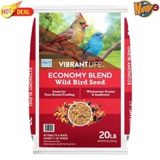 Economy Blend Wild Bird Seed Mix with Grains Millet Black Oil Sunflower 20 Lbs