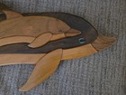 Dolphin Wall Plaque Inlaid Wood Euc — photo 5