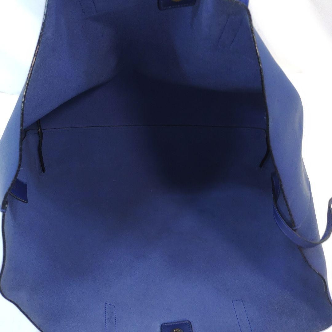 Borsa shopper Saint Laurent in pelle blu con marsupio in ottime condizioni