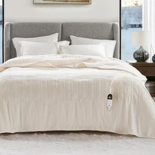Degrees of Comfort Electric Blanket Twin Size - Soft Twin: 62x84, Ivory 