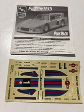 Model Car Parts - AMT Porsche 959 Instructions & Decals ONLY 1/25 Kit bash