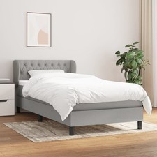 Boxspringbett mit Matratze Bettgestell Polsterbett Lattenrost Bett Stoff vidaXL