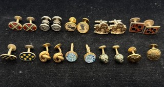 (LOTTO DI 10 PAIA) Gemelli uomo vintage vari disegni cane alce e altro!