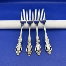 Oneida RAPHAEL Stainless Dinner Fork Distinction Deluxe Glossy Flatware Lot Of 4