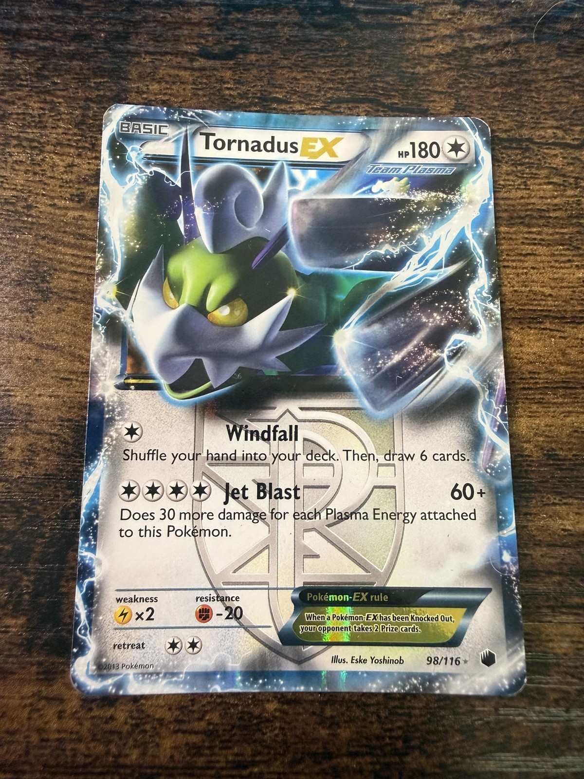 Pokémon Tornadus EX 98/116 Plasma Freeze Holo Ultra Rare Team Plasma MP