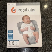 ErgoBaby Carrier Easy Snug Infant Insert Cool Mesh - Open Box Newborn Gray Ergo